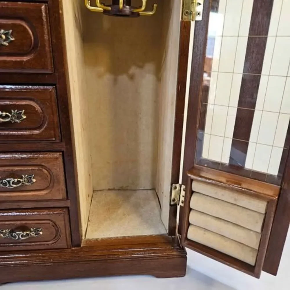 Vintage Wooden Jewelry Armoire